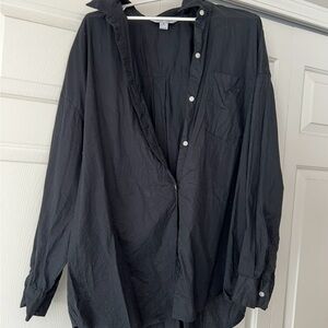 Old Navy Black Boyfriend Shirt